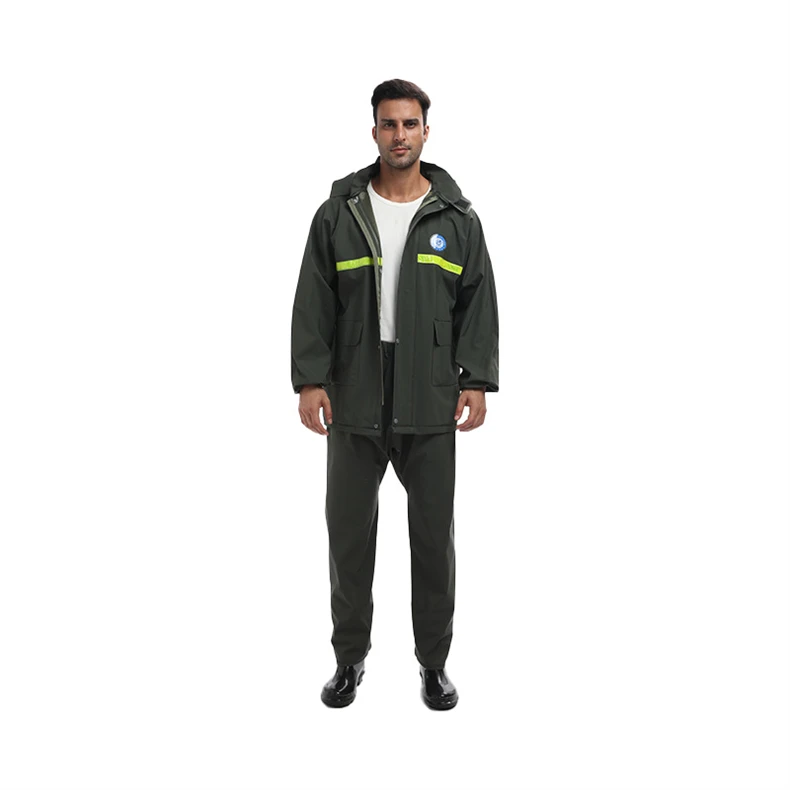 high quality  raincoat PU material adult raincoat waterproof rain coat