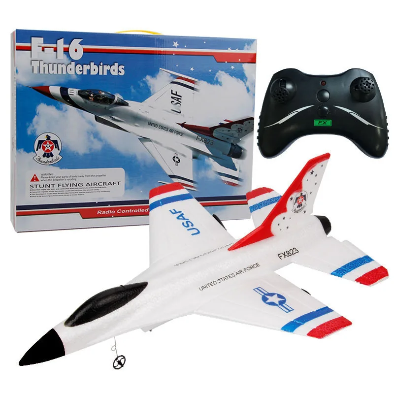 2024 New FX823 Wholesale RC Foam Toy Plane F16 Fighter Fixed Wing Aeromodelling Glider
