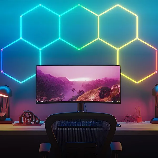 Hot Sale Honeycomb Work Light Bar Car Wash Station 110v Garage Ceiling Hexagonal Honeycomb Led Light