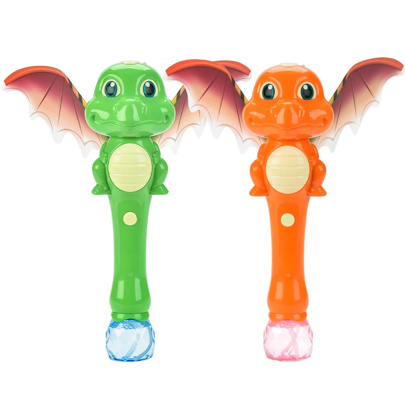 Bemay Toy Pterosaur Bubble Wand with Sound And Light Dinosaur Bubble Wand for Kids
