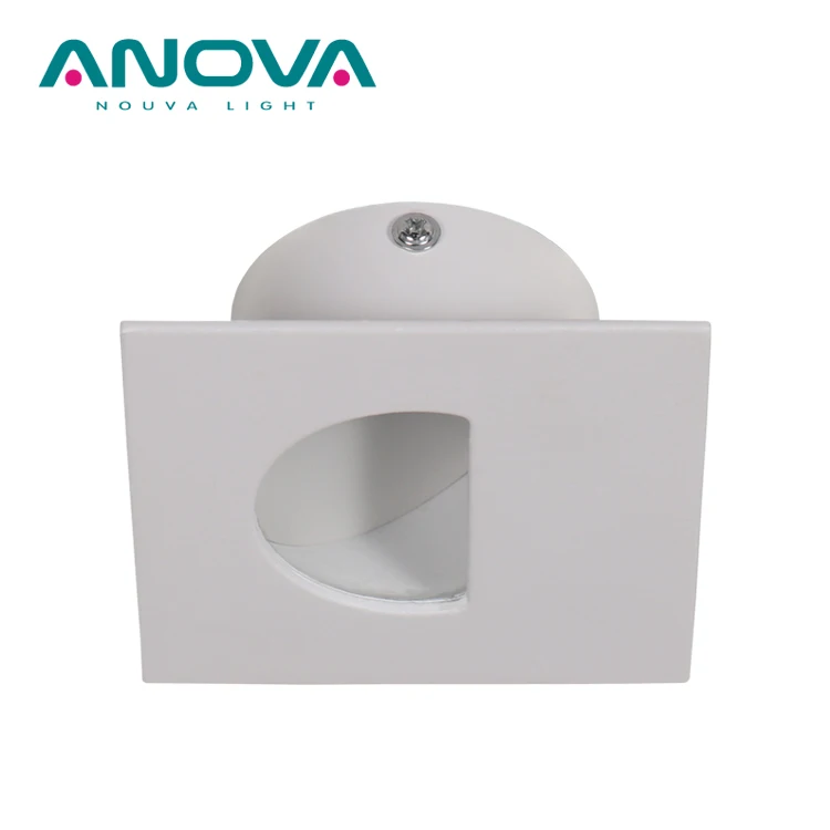 Modern corner cabinet stair downlight recessed mini driver 1w fixed square pir sensor led Step light