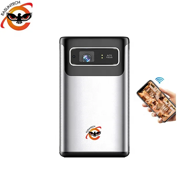 EASUNTECH pico wifi small rechargeable pocket mobile 3D DLP outdoor portable mini 4K led smart android projectors with battery