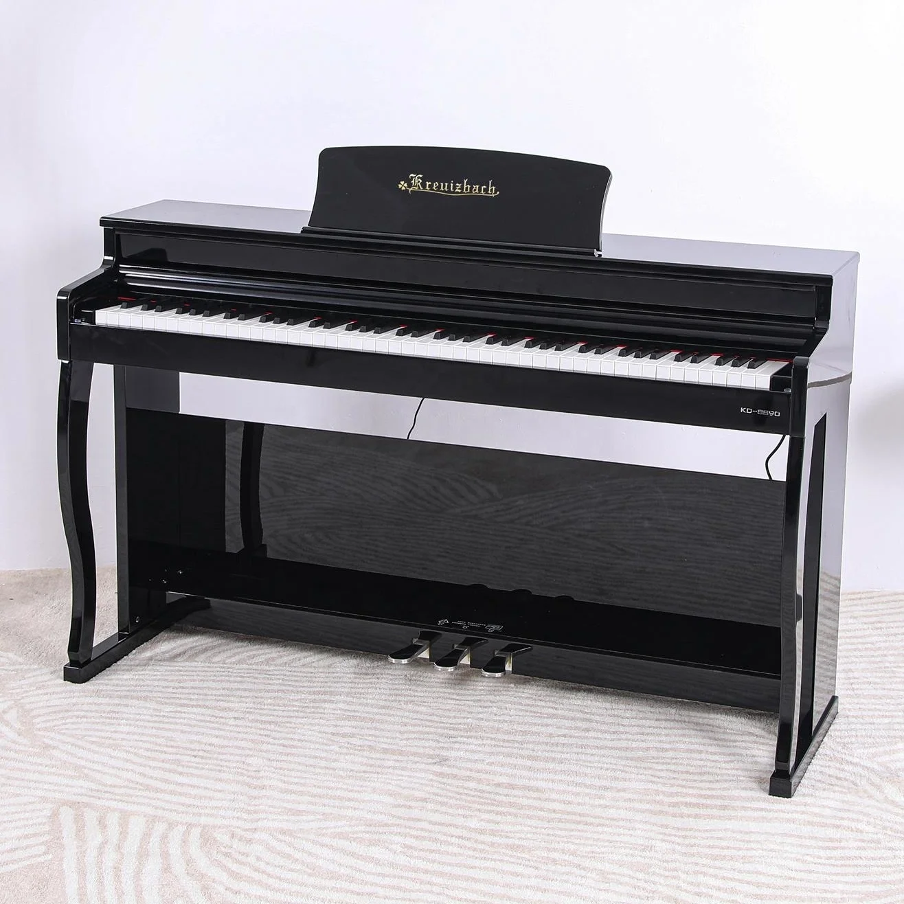 K-8890 Black Digital Upright weight keys Piano
