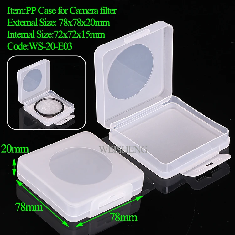 WEISHENG Plastic Filter Camera Box Wallet Holder Filter Storage Case Up to 95mm Camera Filter Container For SONY Fujifilm