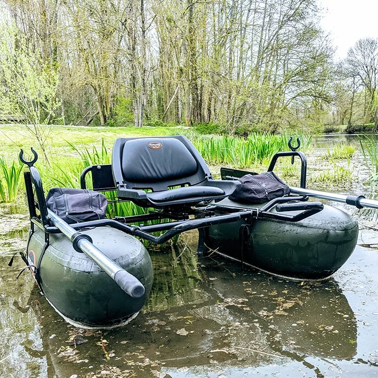 One Person MINI Aluminum Inflatable Fishing Boat Float Tube Pontoon Boat for Fishing