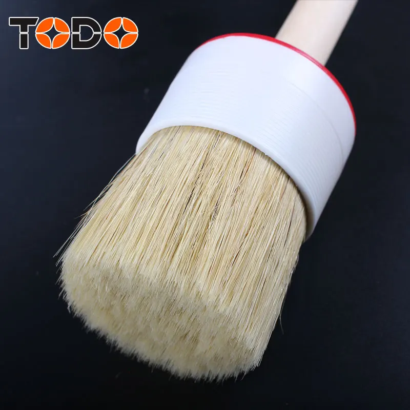 TODO brush round wooden handle paint brush with plastic ferrule