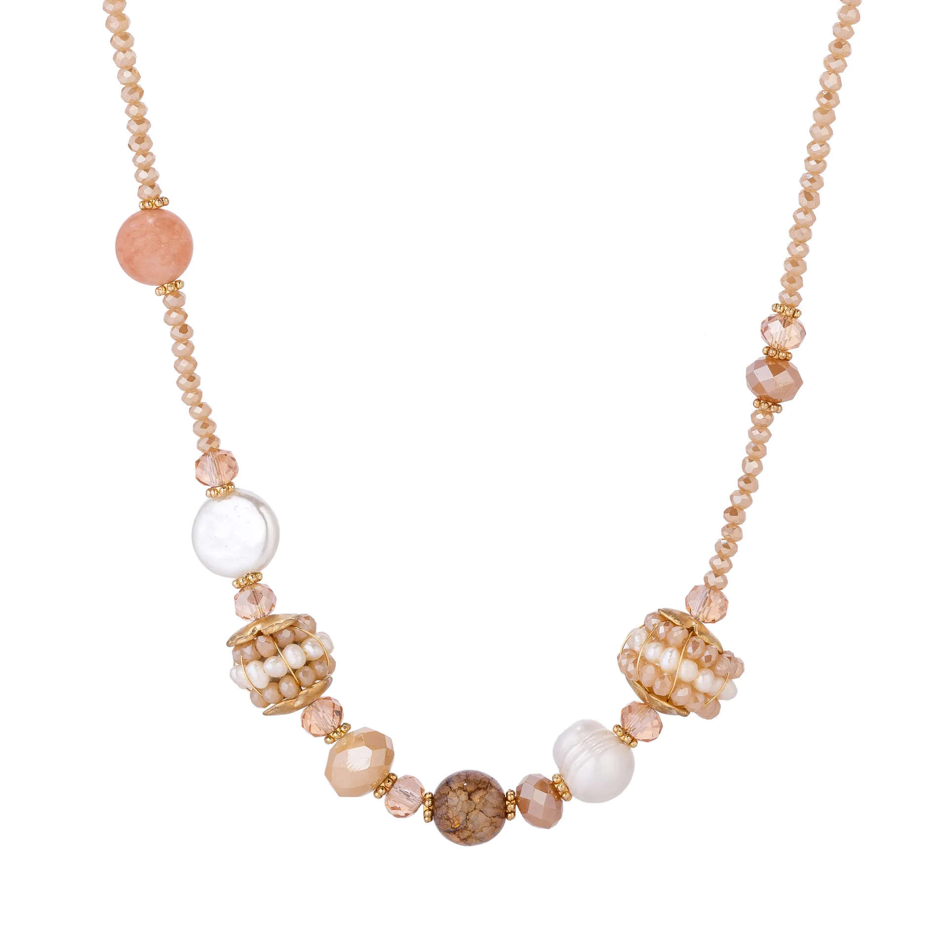 New Ornament Accessories Factory Direct Mixed Handmade Knitting Short Crystal Sweater Chain Necklace