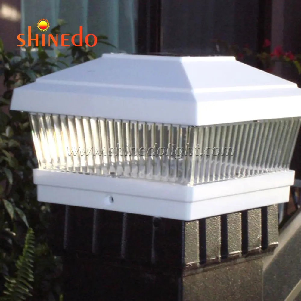 Solar Post Lamp Outdoor Waterproof Column Head Light For Garden Wall Lamp Garden Fence Landscape Lamp For Gate Garden Decoration