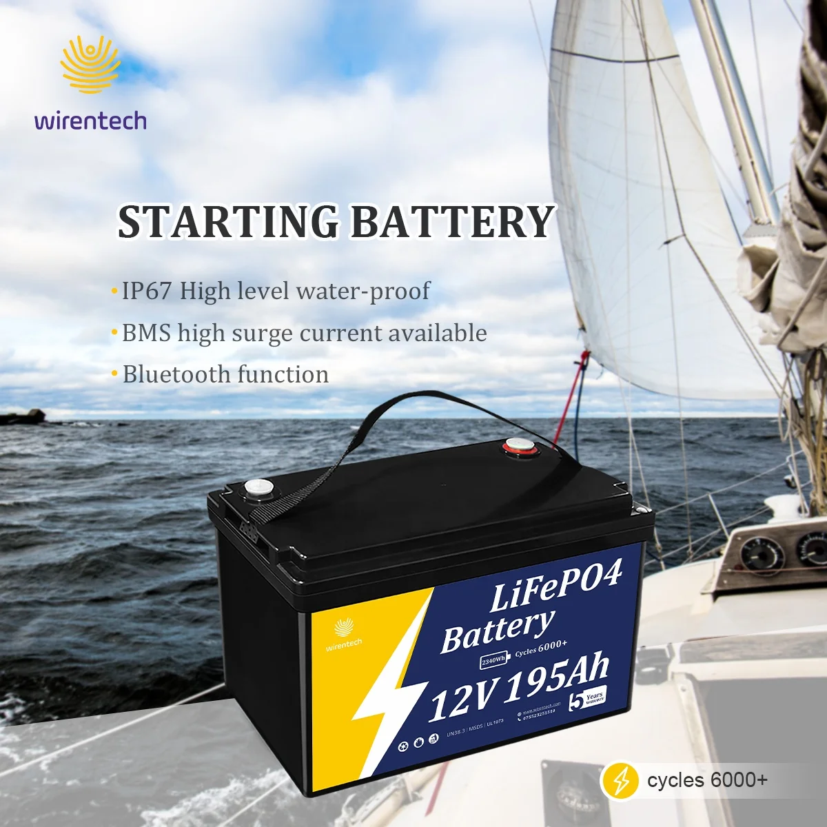 12V 200Ah Trolling Motor LiFePO4 Battery Deep Cycles Rechargeable Group 31 Lithium Battery 1500 CCA