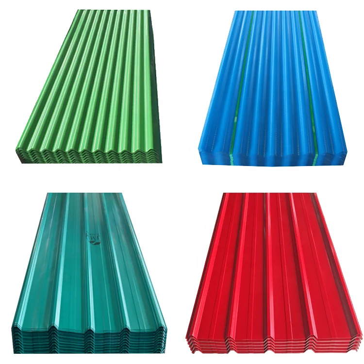 Hot Dipped Prepainted Metal Roofing Color Coated Corrugated Steel PPGI Roofing Sheet