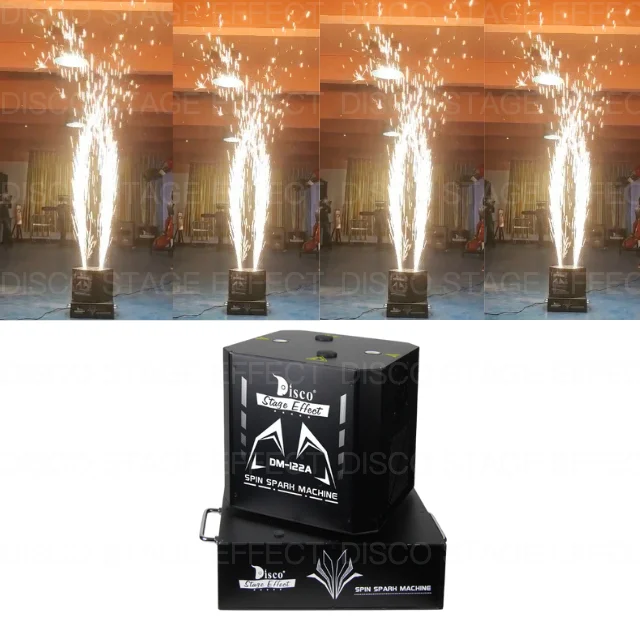 Romantic effect double flower rotating cold spark firework machine