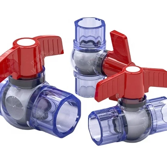 Transparent UPVC valve Transparent UPVC simple ball valve DN15-DN50