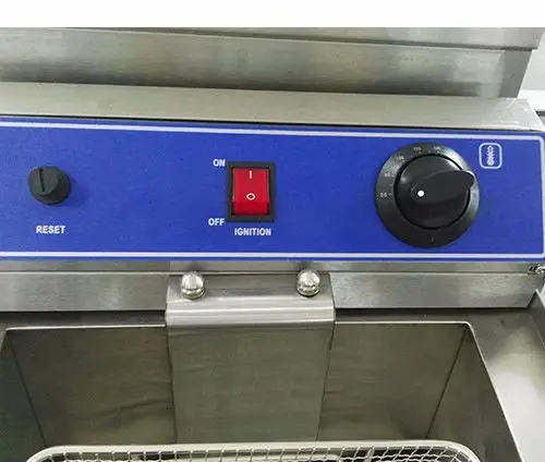 18 Litres kitchen equipment commercial table top fast food double tank gas fryer