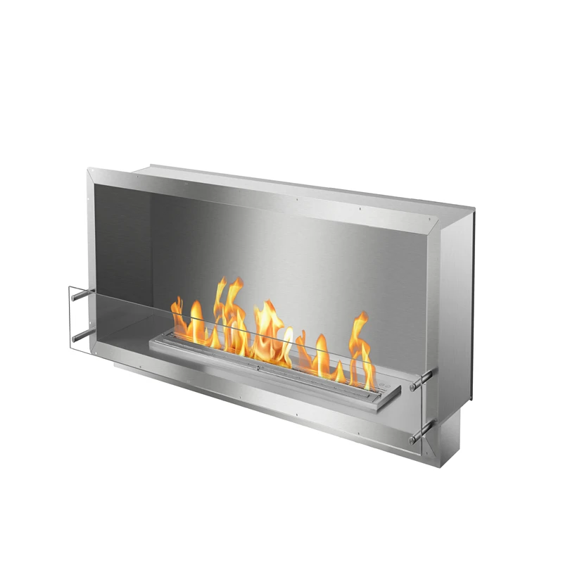 72 inch  intelligent chimeneas firebox outdoor bio ethanol wall fireplace electric fire