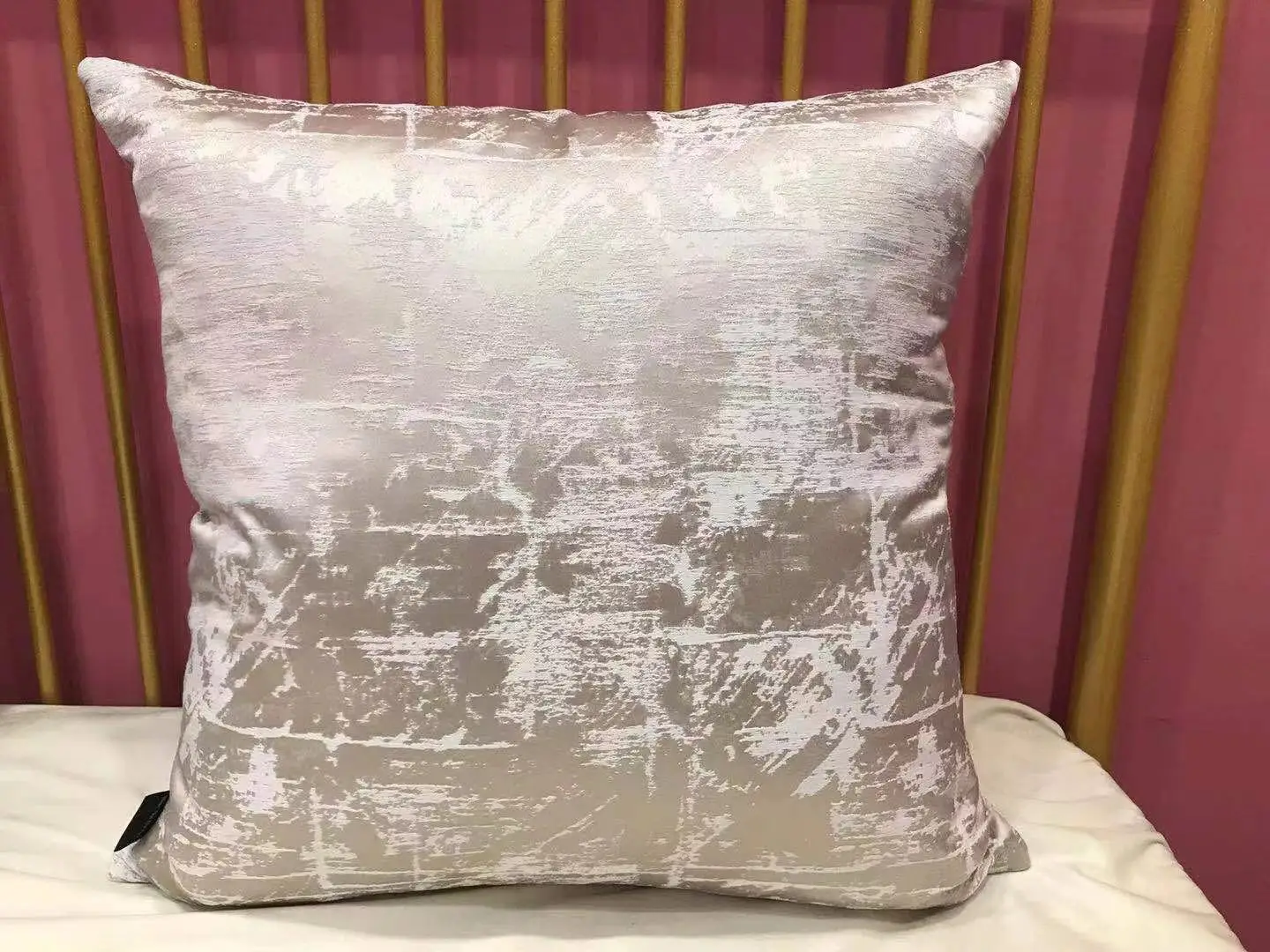 Grey color with Foil Gilding printing Custom detachable decorative square pillow 60 * 60cm sofa decoration