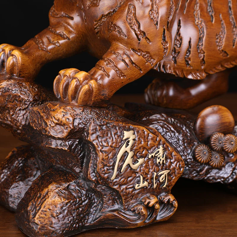 resin Tiger Roaring Mountain and River Tiger Decoration Feng Shui Home Decoration Office Desktop Craft Gifts