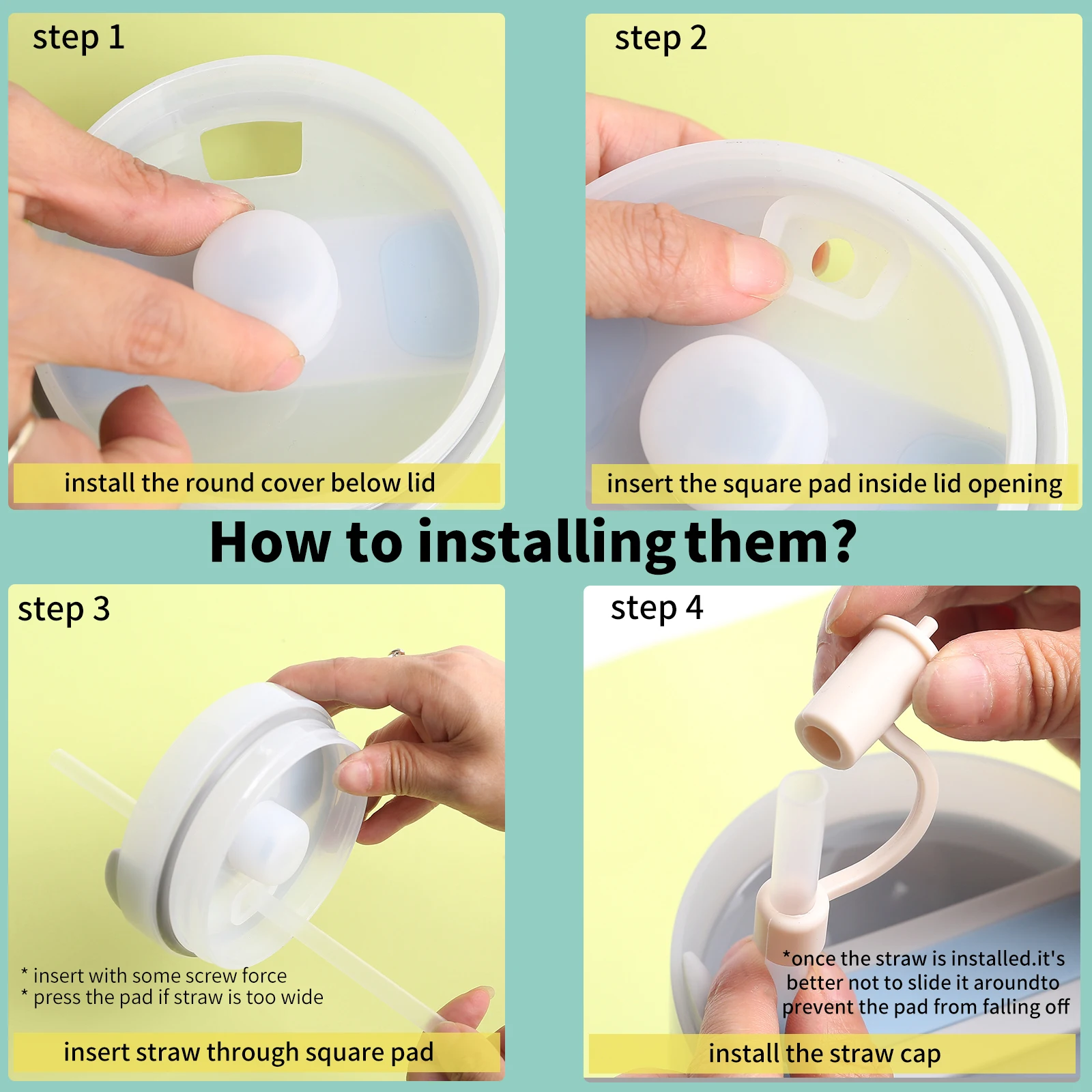 New 40oz  H2.0 Flowstate Reusable Insulated Stainless Steel Tumbler with Handle and Straw No MOQ