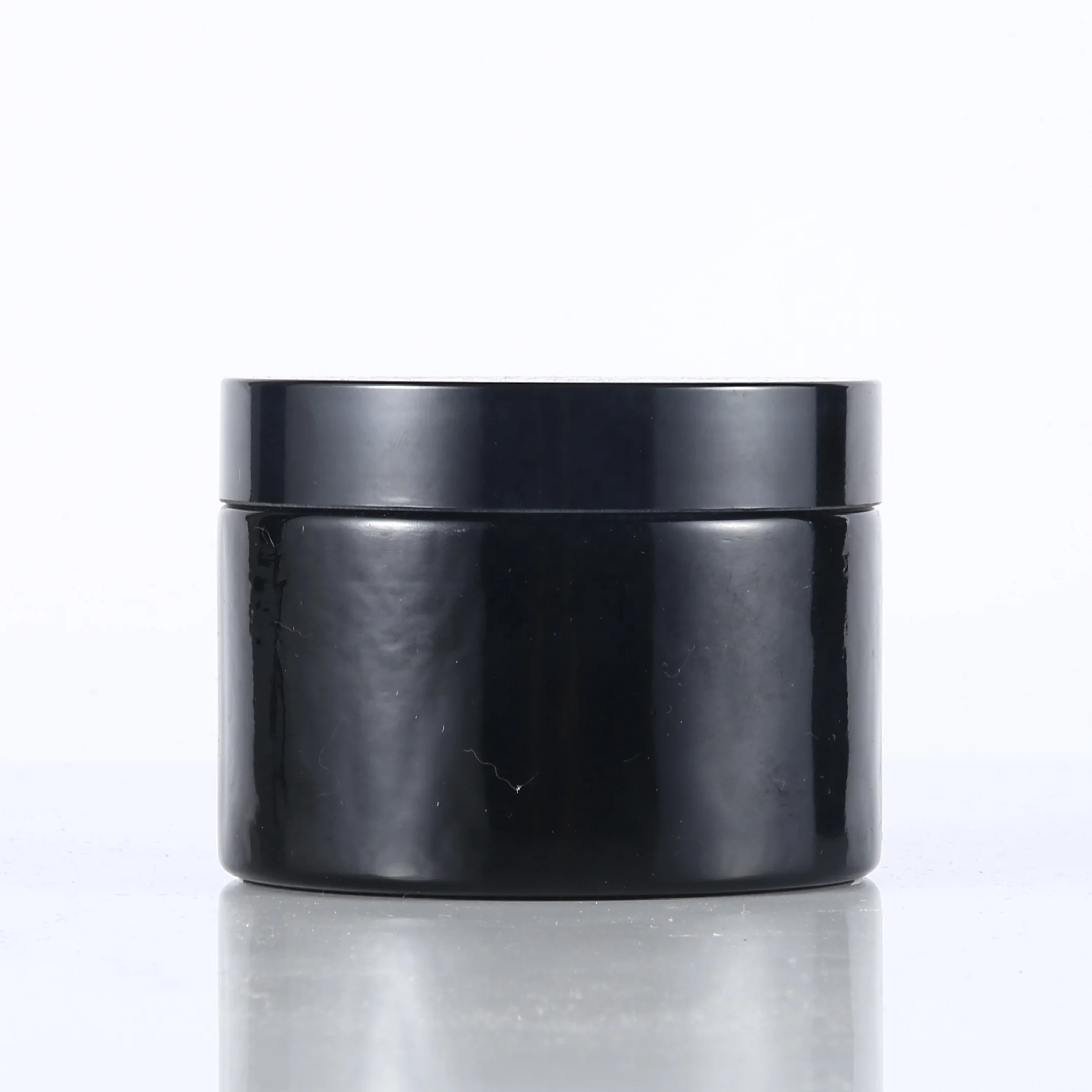 200 ml cosmetic cream jars empty black glass jar 200 ml with 98 mm Bakelite cap for body care cream care face cream jar