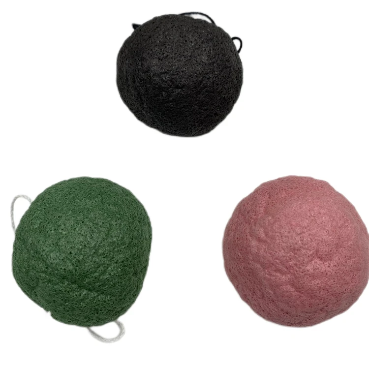 WELLFLYER FASP-025 Konjac Plants Fiber Skincare Sponge For Face Cleaning Body Cleansing Makeup Removing Use Konjac Facial Sponge