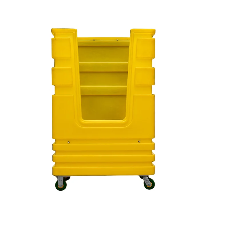 Wholesale hotel used warehouse mobile plastic laundry cage trolley roll linen trolley