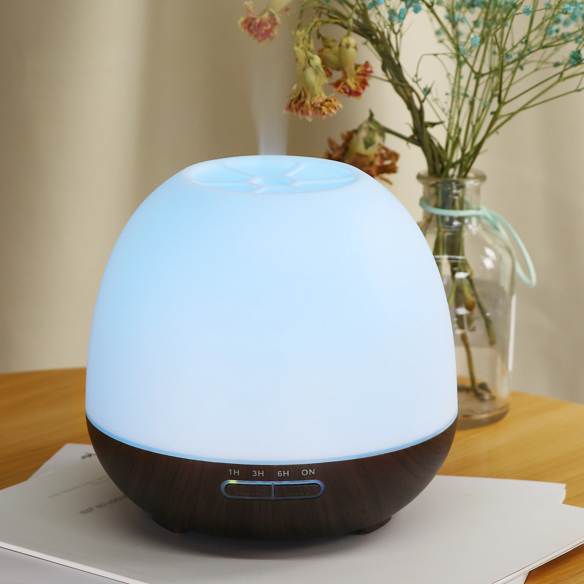 Customizable 400ML Aroma Diffuser  Air Humidifier Household Commercial use Essential Oil Desktop LED Light