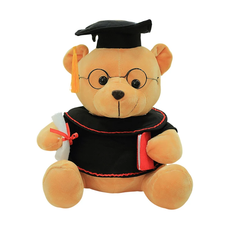 Wholesale University Mascot Mini Bubble Bear Plush Graduation Teddy Bears