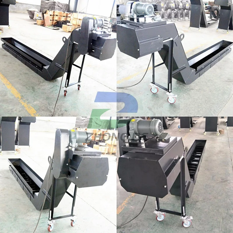 industrial CNC lathe Chip Removing Conveyor  Metal Chip Conveyor CNC Machine Belt Scrap Conveyor CE