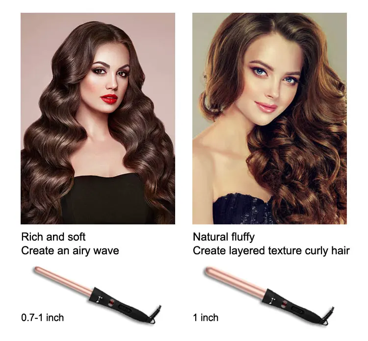 LCD display professional best ceramic hair 5 in 1 electric curling iron 5 barrel