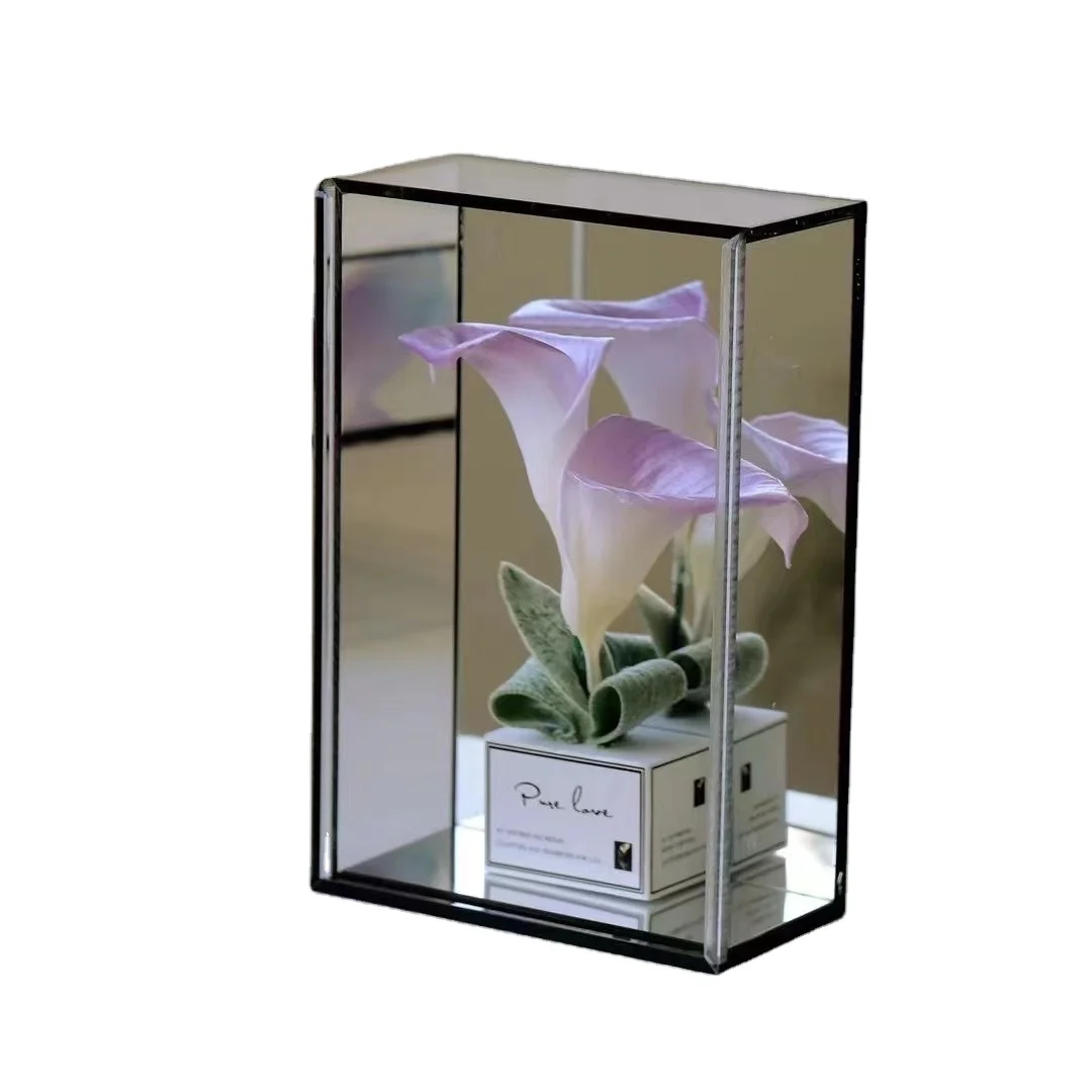 Новинка 2022 сохраненные цветы calla lily в акриловой зеркальной коробке для Дня Святого Валентина дня рождения