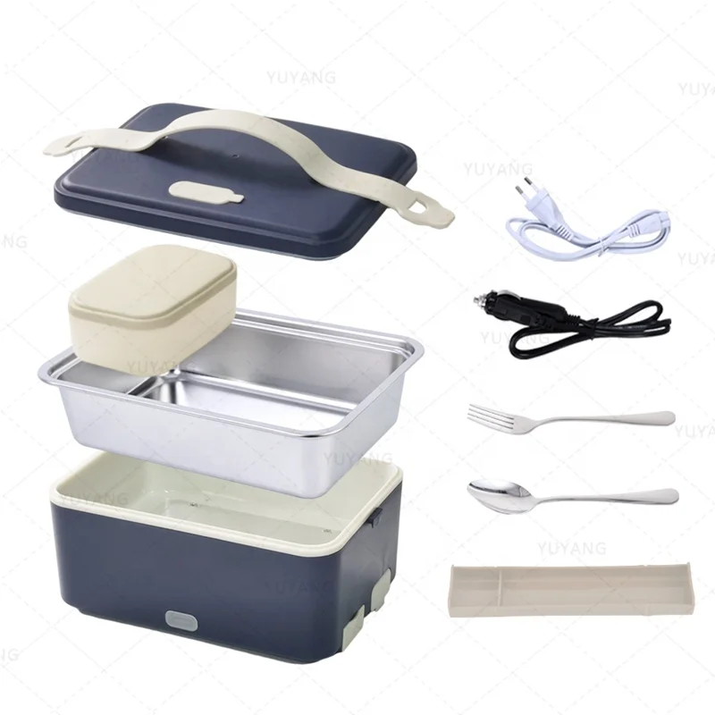 Новый дизайн 80 Вт подогреватель еды Герметичный портативный 110 В 220 в 12 24 2 1 для домашнего автомобиля Электрический Ланч-бокс