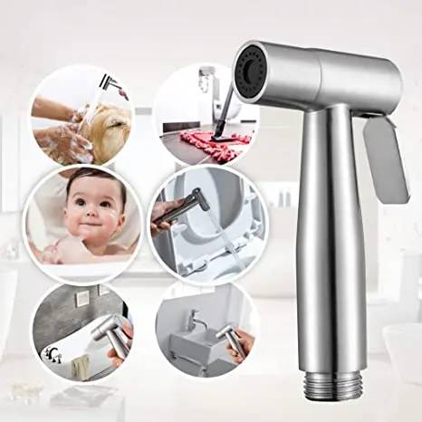 304 Stainless Steel Handheld Toilet Bidet Sprayer Bathroom Black Gold Bidet Sprayer Shattaf Set For Bidet