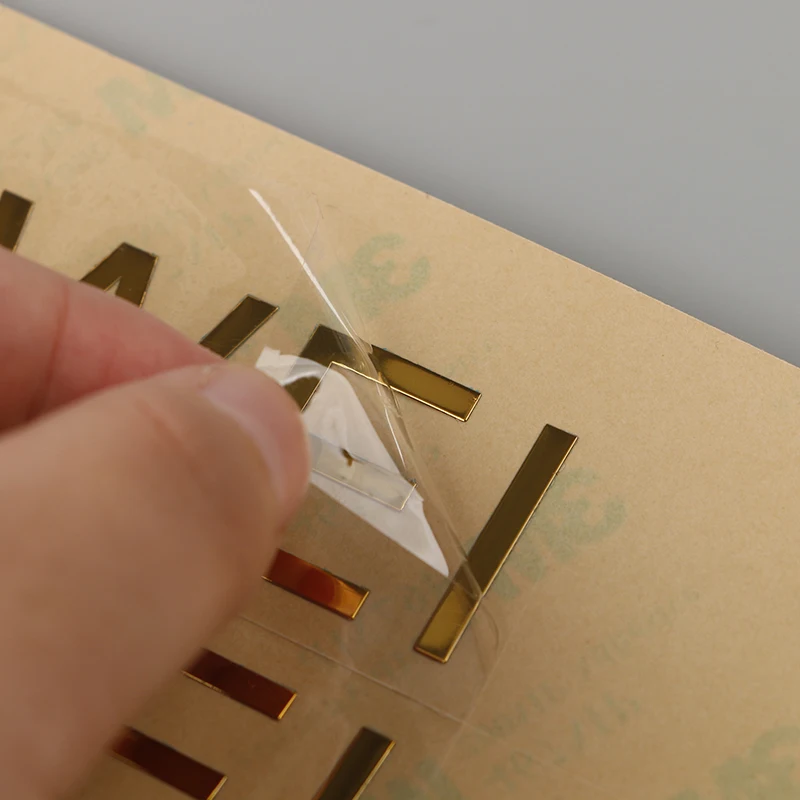 Custom Logo Stickers Transparent Gold Electroformed Metal Monogram Design Printing Logo Labels Nickel Label