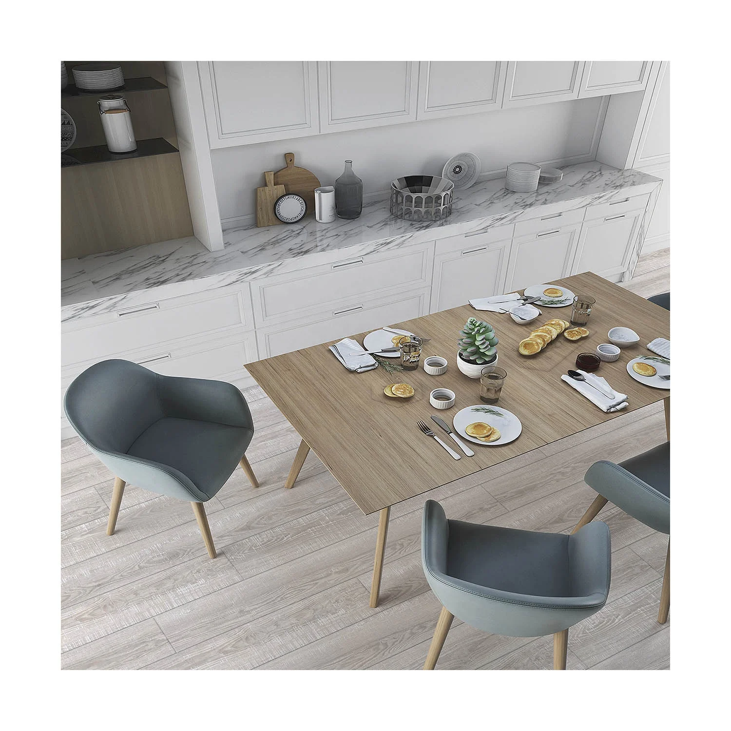 Hot Sales Residential Click Lock Vinyl Plank Spc OAK Parquet Flooring Wooden Tiles