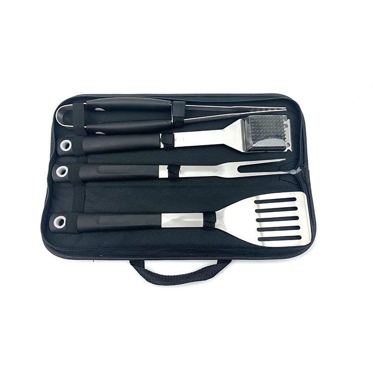 high quality 4 pcs Stainless Steel Bbq Tools Set for BBQ grill