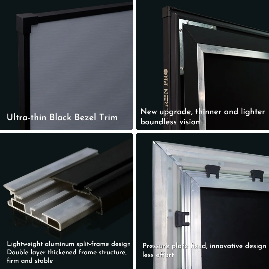 SCREEN PRO Ambient Light Rejecting Ultra Short Throw Projector Screen 100 inch Fixed Frame ALR Screen for UST Projection