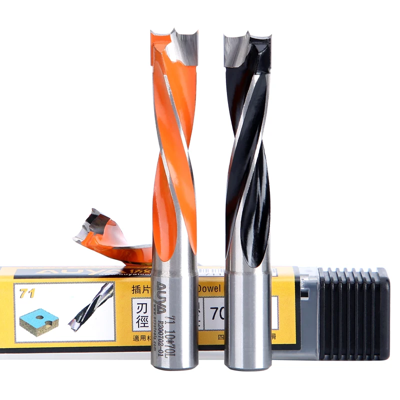 Arden 10mm tipped dowel drill bits wood left and right rotary hole drill bits woodworking carbide hole router bit