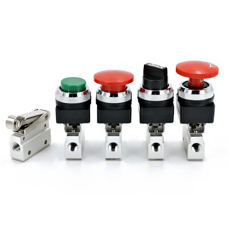Cheap Price JM Series 3/2 Way Push Button Jm Series 1/4 Port Size air Pneumatic Mechanical Valve