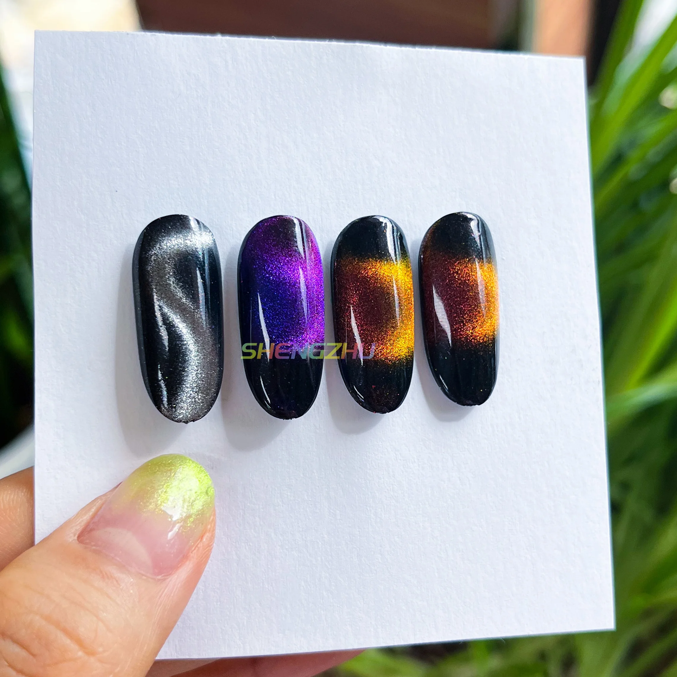 5DLS-20A series new arrival chameleon color shifting magnetic cat eye pigment powder for nail polish nail gel and resin