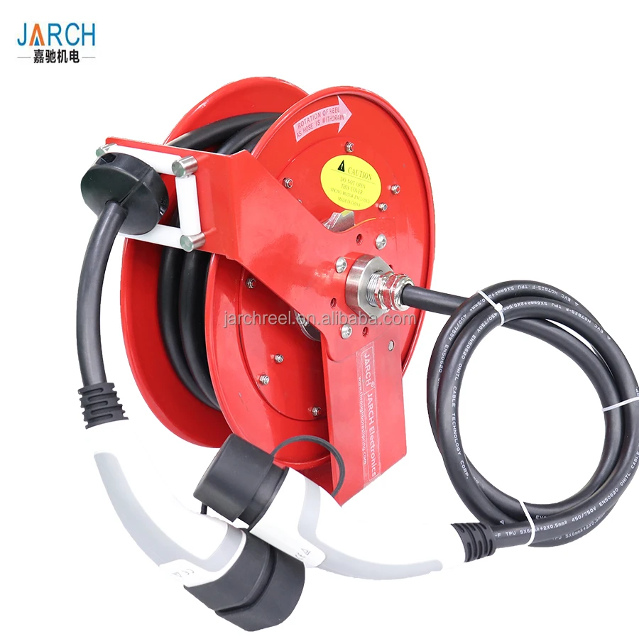 red cable reel