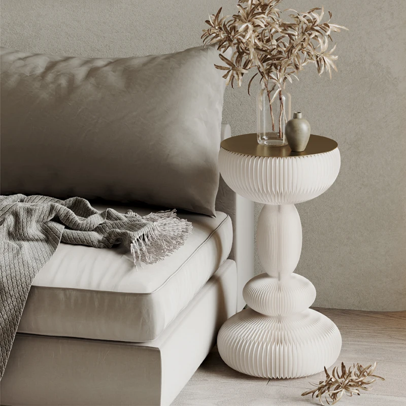 Living Room Furniture ECO Accordion Kraft Paper Folding Table  Honeycomb  Flexible Waltz Side Table