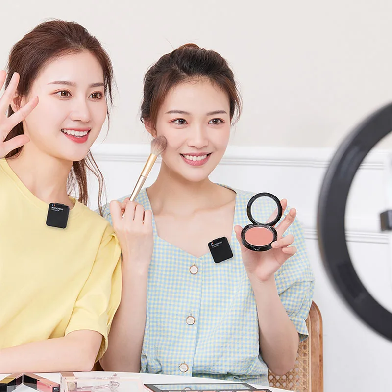 High Quality Small Vlog Interview Live Show Cordless Wireless Spy Microphone Lavalier Lapel