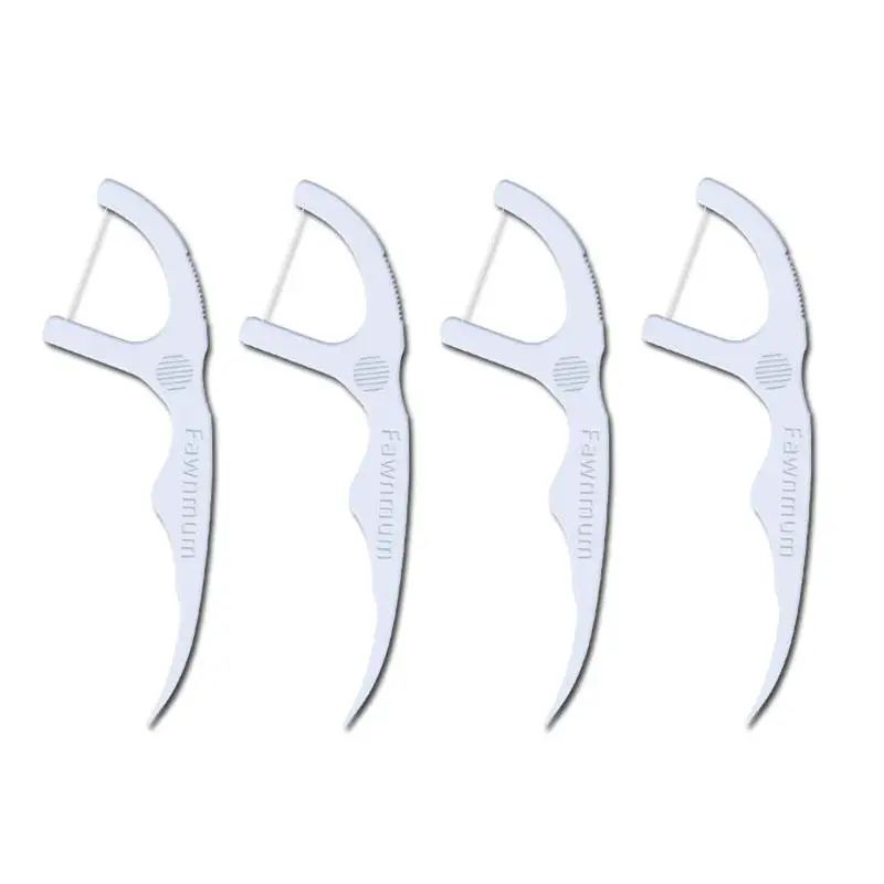 Hot Selling Portable Bamboo Dental Flossers Double Teeth Cleaning Cass Oral Care Gap Brush Floss Picks for Kids