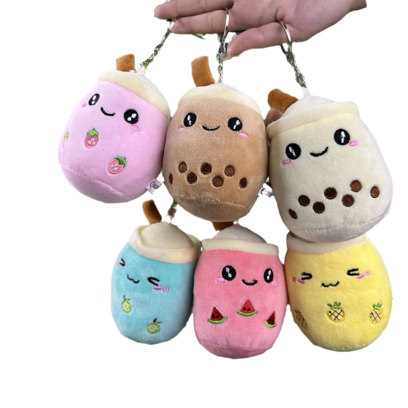 Milk tea cup cute doll pendant plush toy doll gift key chain  plush boba keychain wholesale dolls