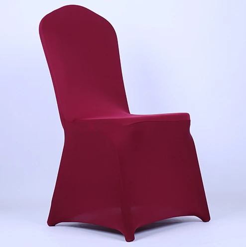 Wholesale Cheap White Black Banquet Spandex Chair Cover with Bottom Flat Stretch Slipcovers