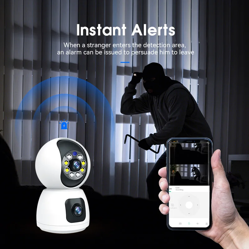Anywii BestTwo-way Audio wifi security camera AI Human Detection Indoor Dual Lens Wifi Camera