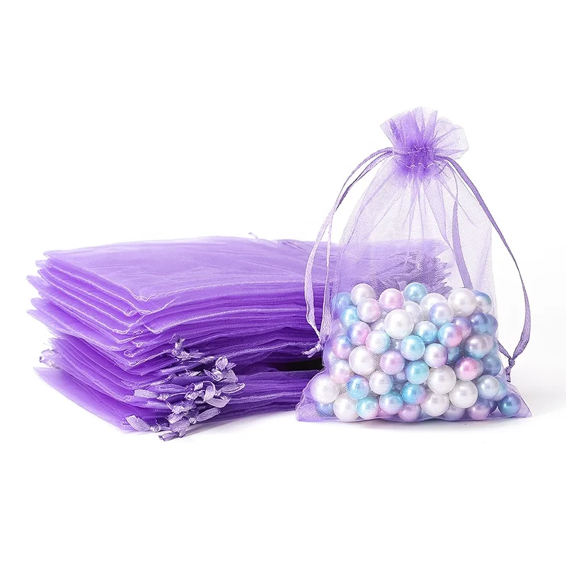 17*23 organza bags wholesale custom organza fabric sachet bag packaging