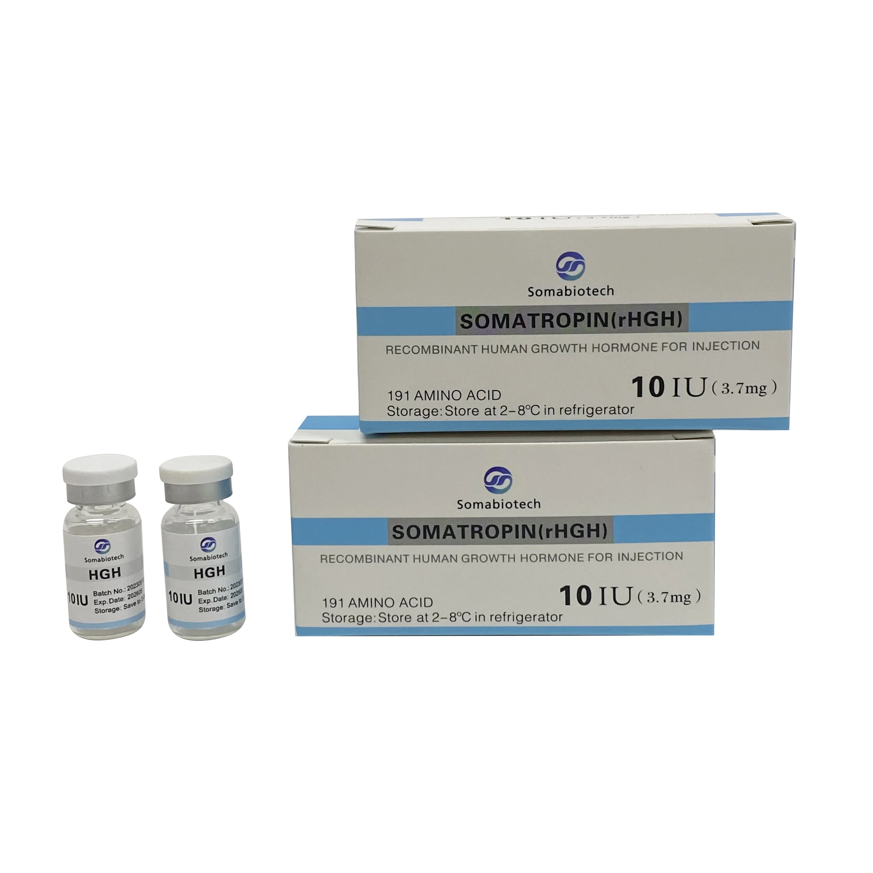 Custom somatropina Body Building Steroid Injection plastic tray 3ml Vials Packaging Box and label