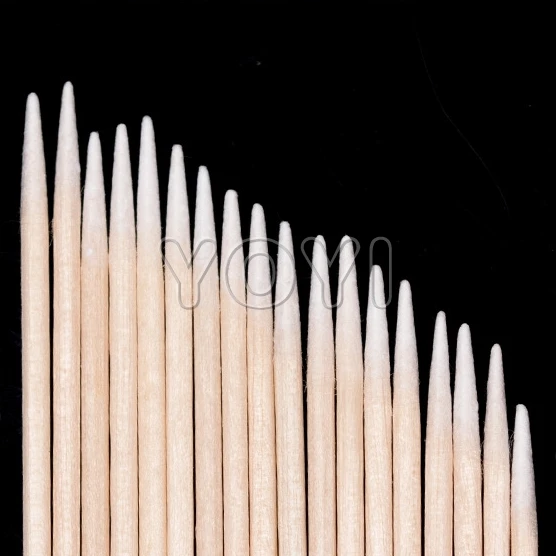 Hot sale  wooden stick single head swab for eyebrow tattooing Wooden Stick Cotton Swab