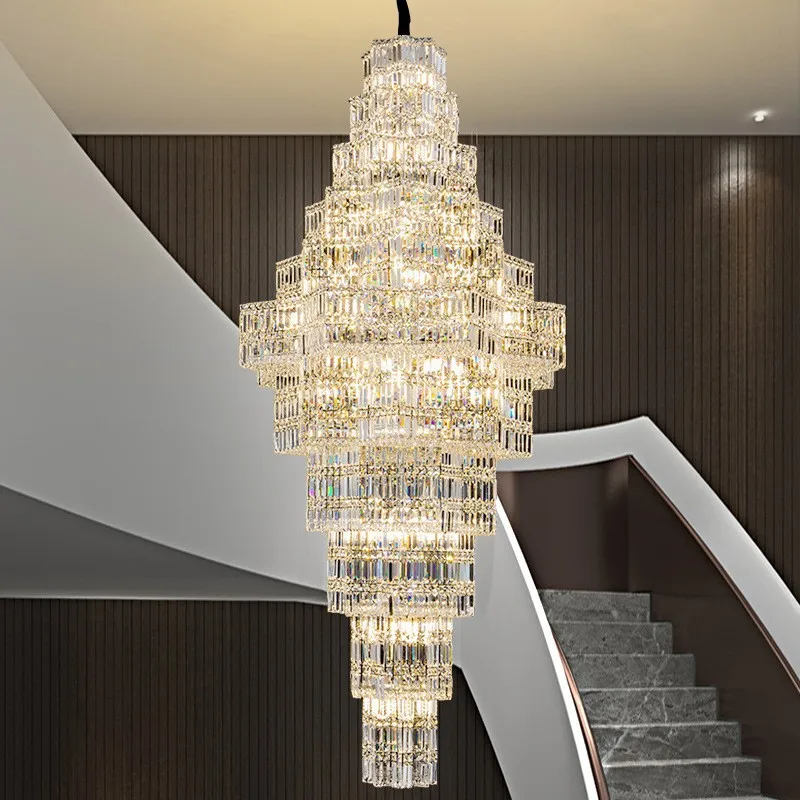 MEEROSEE Hight Chandelier Lighting Fixture With Cylindrical Clear Glass Lamp Bar Retro Decoration Restaurant Chandeliers MD92976