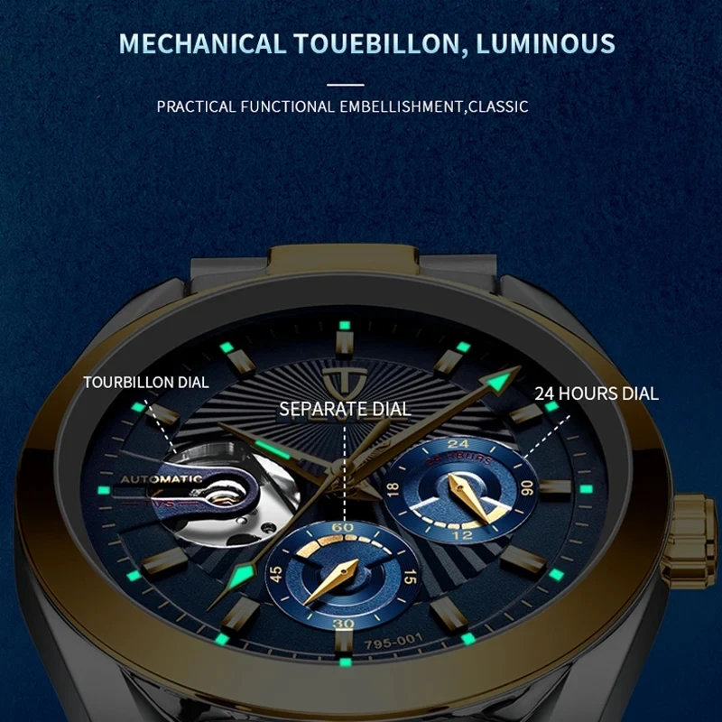 TEVISE Mens Watches Drop Shipping Top Brand Men Mechanical Watch Fashion Luxury Stainless Steel Male Clock Relogio Masculino